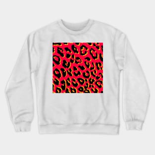 Leopard Print Red Crewneck Sweatshirt